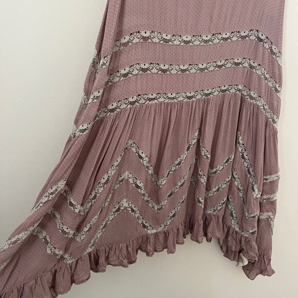 Free People Intimately Trapeze Mini Dress in Misty Combo Pink Size XS - Picture 5 of 11